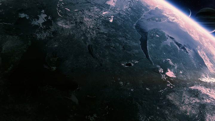Green Earth View From Space